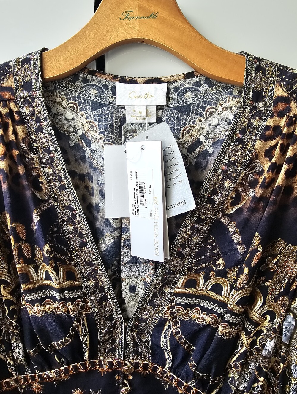 Nwt Camilla Shaped Waistband Dress With Gathered Sleeves - Picture 6 of 13